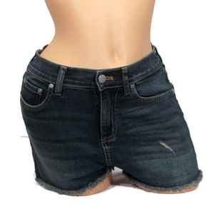 PINK High Waist Cut Off Shorts Blue Denim NWT